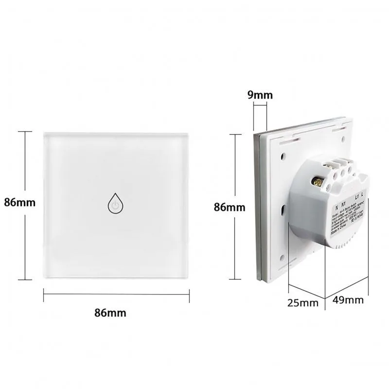 Контролер для водонагрівача WiFi Thermo Alliance WS-EU-BW 16А 0,247 кг