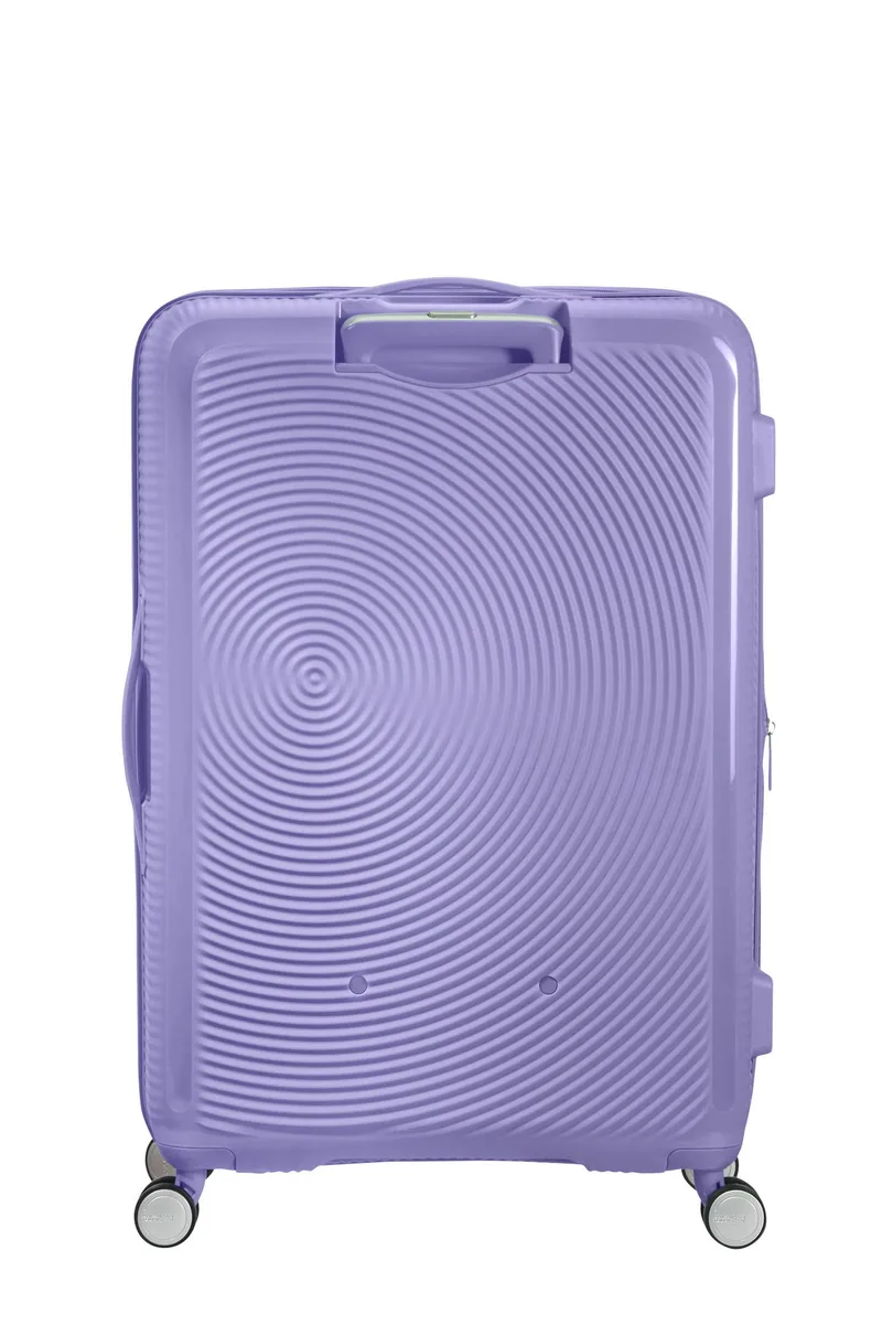 Вализа American Tourister, Soundbox, полипропилен, большая, 77 см, 97/110 л, TSA, 4 колеса, EXP, лавандовая.