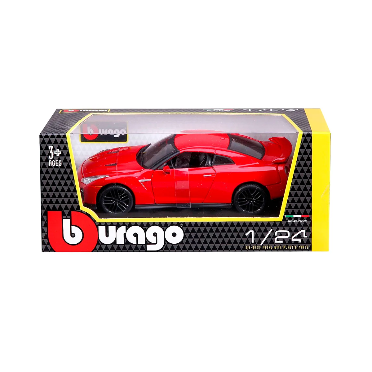 Автомодель Bburago металл 1 24 жёлтая красная