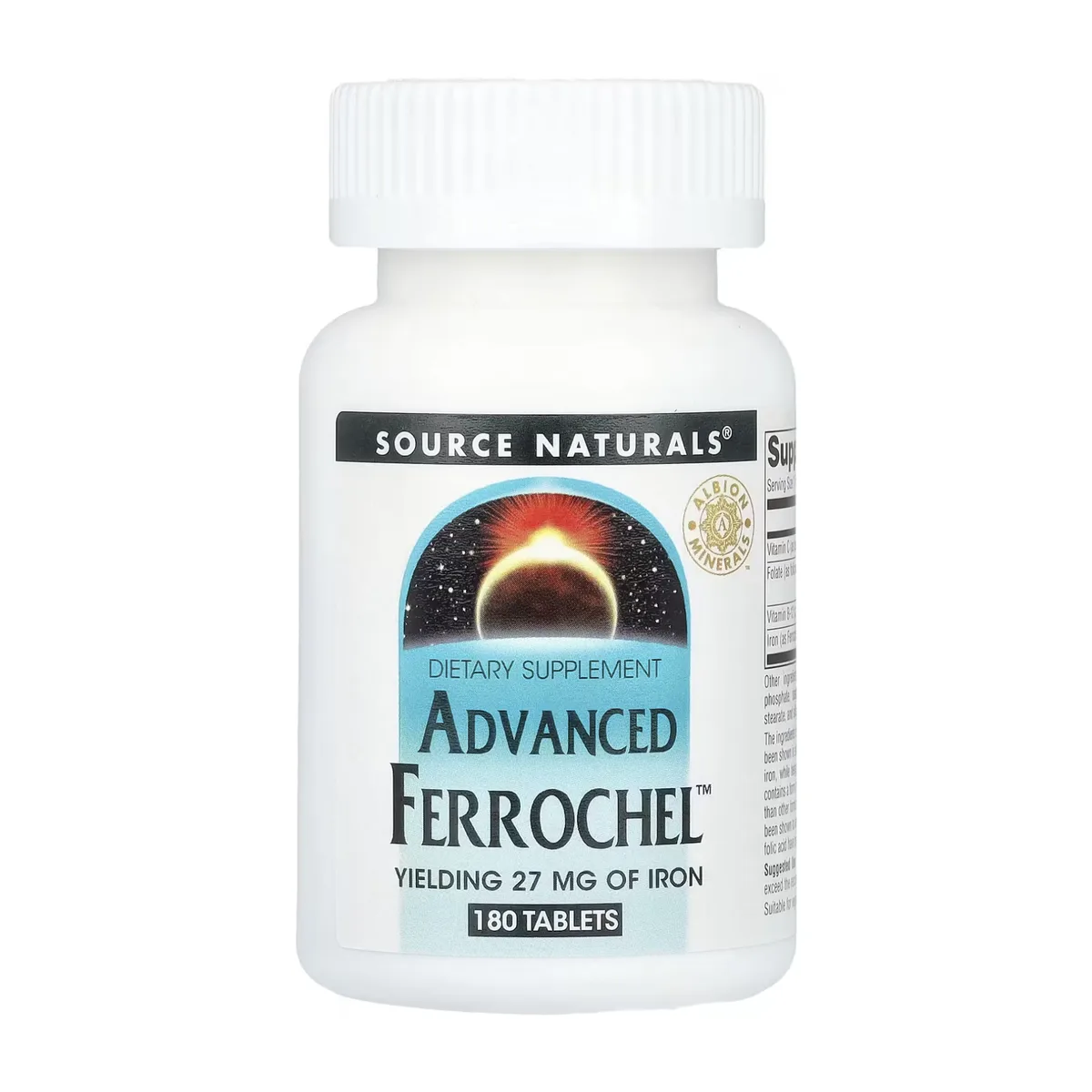 Advanced Ferrochel Source Naturals залізо 27 мг 180 таблеток