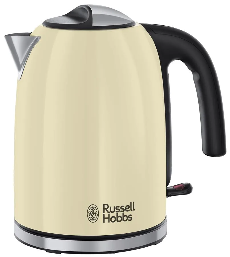 Електрочайник Russell Hobbs Colours Plus Classic 1.7л, металевий, бежево-чорного кольору.