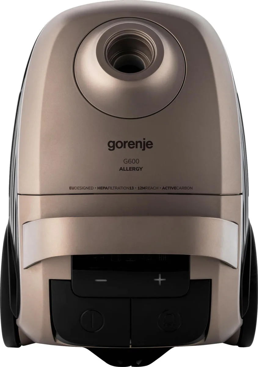 Пилосос Gorenje 850 Вт 3 л HEPA мішковий бронзовий