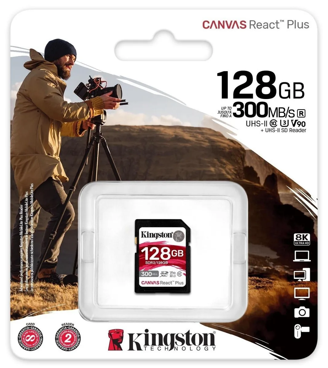 Карта пам'яті Kingston SD  128GB C10 UHS-II U3 R300/W260MB/s