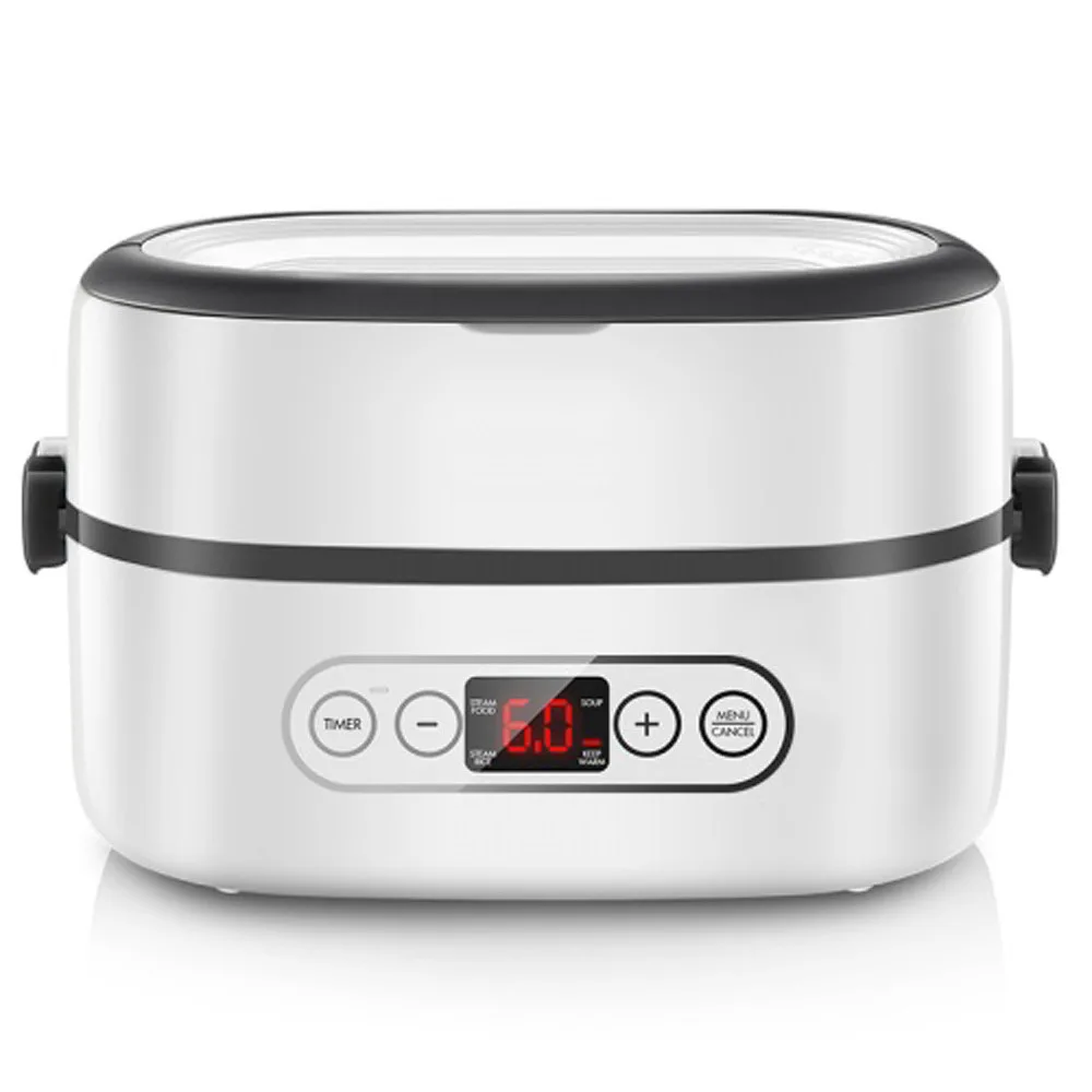 Мульти ланч-бокс Noveen BPA free 1 л керамічні чаші 2 х 0,5 л білий