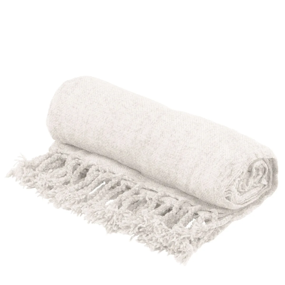Плед ARDESTO Chenille 140х190 см, 100% поліестер, кремовий