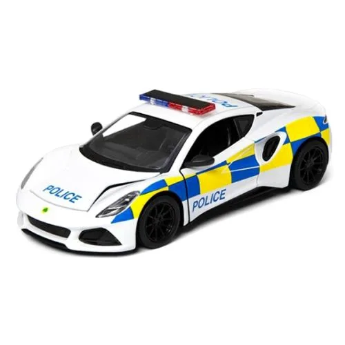 Металева машинка Kinsmart Police біла з відкриваючимися дверима 7.5 см