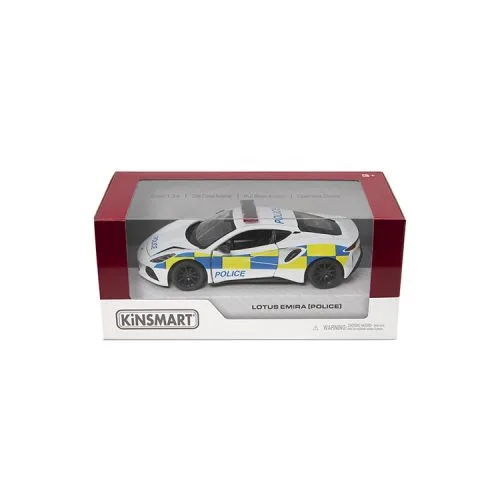 Металева машинка Kinsmart Police біла з відкриваючимися дверима 7.5 см