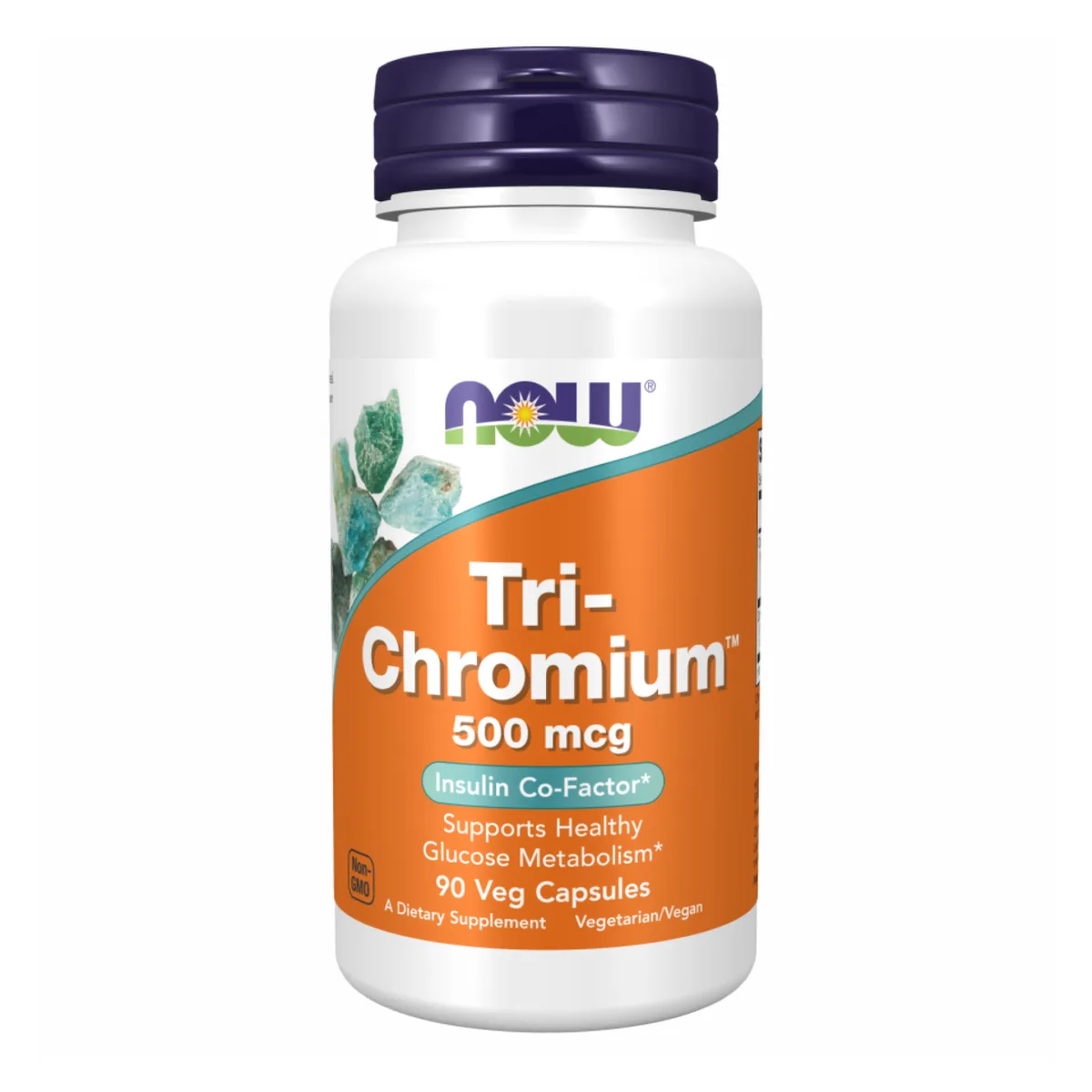 Tri Chromium 500mcg Now Foods капсулы 90 шт для метаболизма углеводов и контроля сахара