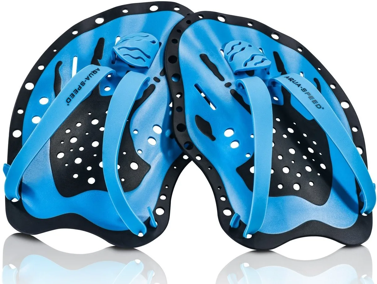 Лопатки для плавання AQUA SPEED полікарбонат 19х13,5 см синій