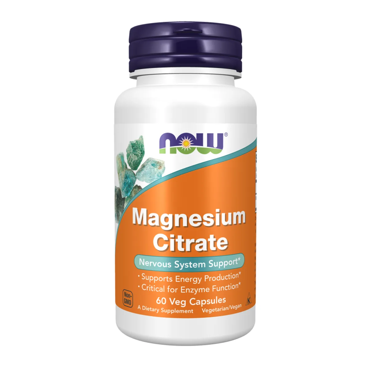 Now Foods Magnesium Citrate 60 капсул целлюлозные для поддержки мышц и нервной системы