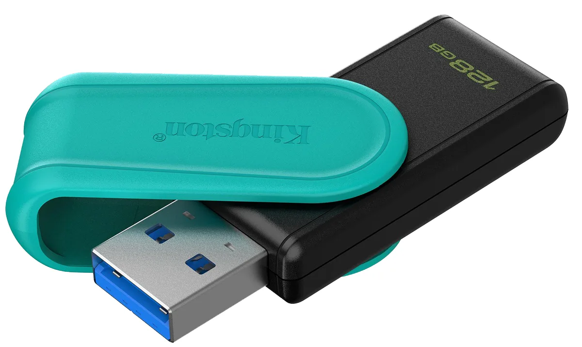 Flash Drive Kingston пластик 128 ГБ чорний зелений