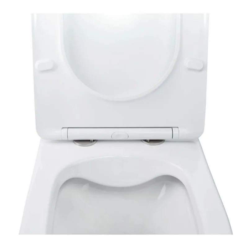 Підвісний унітаз Qtap Swan Rimless комплект інсталяції 350х355х515 мм кераміка білий