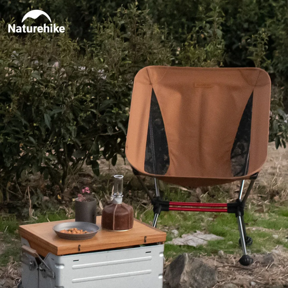 Стілець складаний ультралегкий Naturehike Оксфорд 41х31х71 см помаранчевий