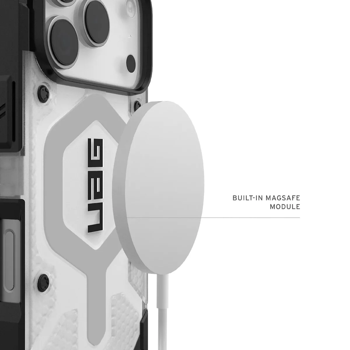 Чохол UAG для iPhone 17 Pro, Pathfinder Clear MagSafe, Ice/Silver