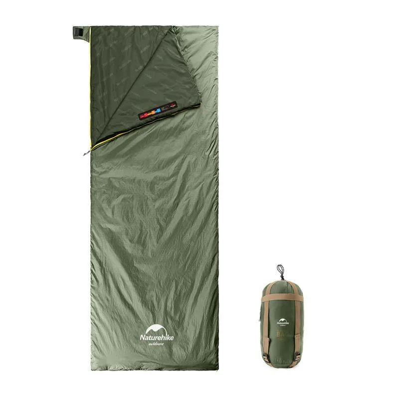 Спальный мешок Naturehike нейлоновый летний 190х75 см светло-зеленый.
