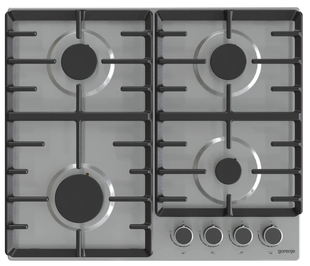 Газова варильна поверхня Gorenje Нержавіюча сталь 60х52 см 4 конфорки