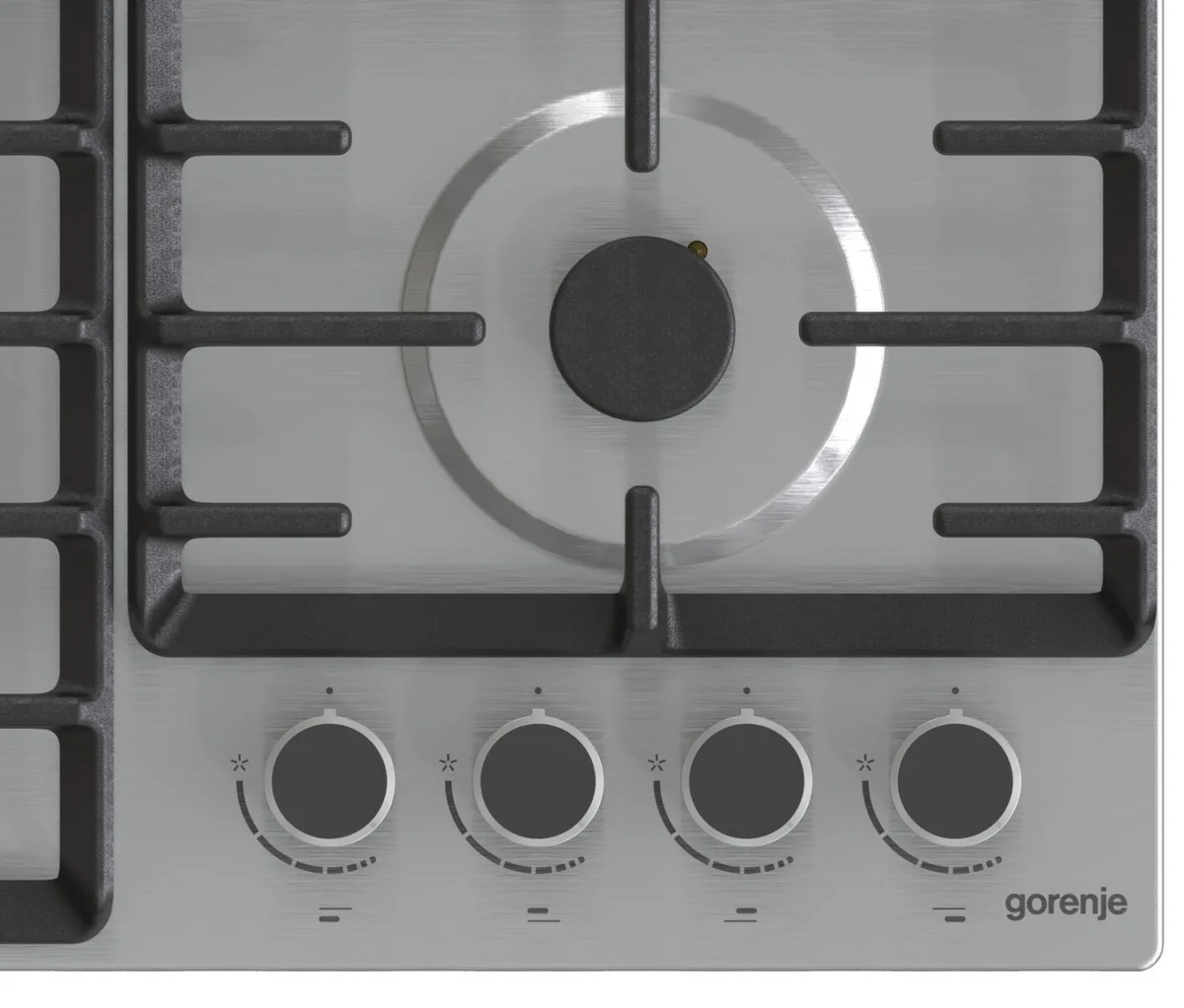 Газова варильна поверхня Gorenje Нержавіюча сталь 60х52 см 4 конфорки