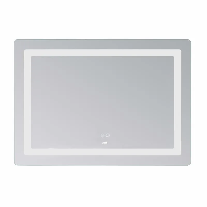 Дзеркало Lidz Kubis 1200х800 мм з LED-підсвічуванням Touch алюмінієве