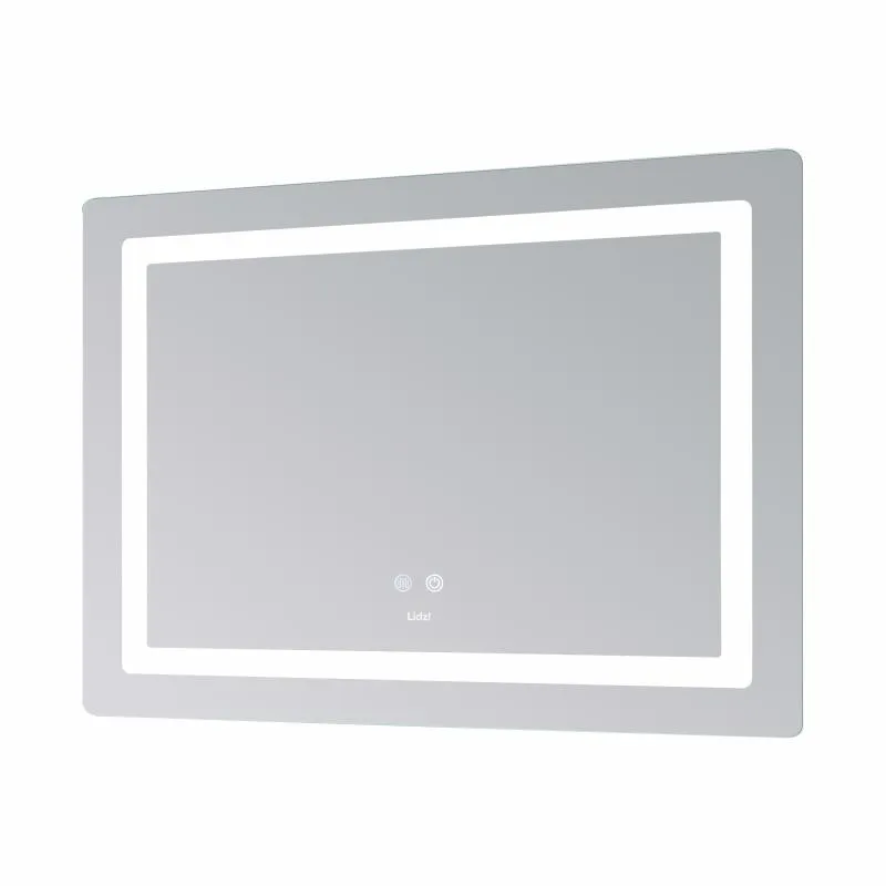 Дзеркало Lidz Kubis 1200х800 мм з LED-підсвічуванням Touch алюмінієве