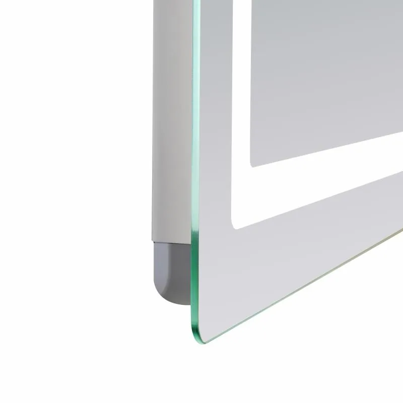 Дзеркало Lidz Kubis 1200х800 мм з LED-підсвічуванням Touch алюмінієве