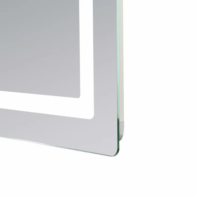Дзеркало Lidz Kubis 1200х800 мм з LED-підсвічуванням Touch алюмінієве