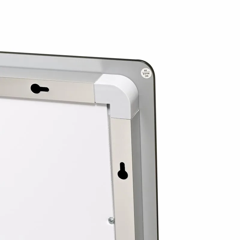 Дзеркало Lidz Kubis 1200х800 мм з LED-підсвічуванням Touch алюмінієве