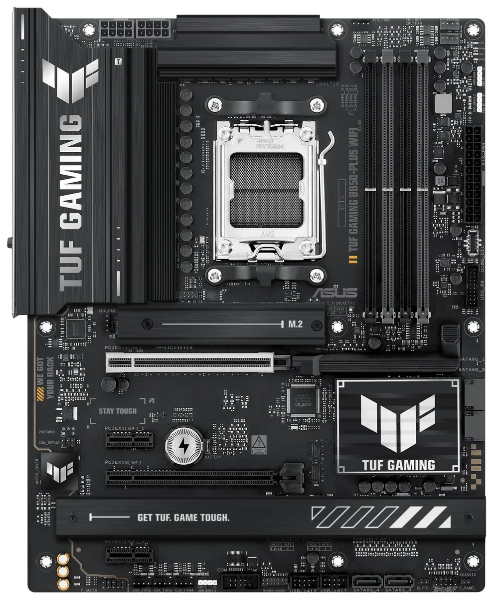 Материнcька плата ASUS TUF GAMING B850-PLUS WIFI sAM5 B850 4xDDR5 M.2 HDMI DP Wi-Fi BT ATX
