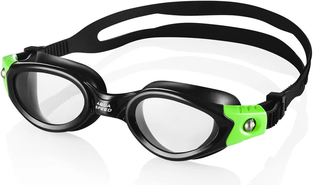 Окуляри для плавання AQUA SPEED TPE OSFM чорний зелений