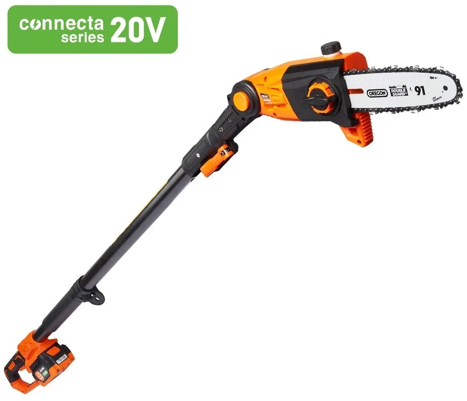 Акумуляторний висоторіз SEQUOIA SBPS2008TO-EV 20В, 1х4А·год, шина 20 см Oregon, швидкість 5 м/с, довжина штанги 186-266 см.