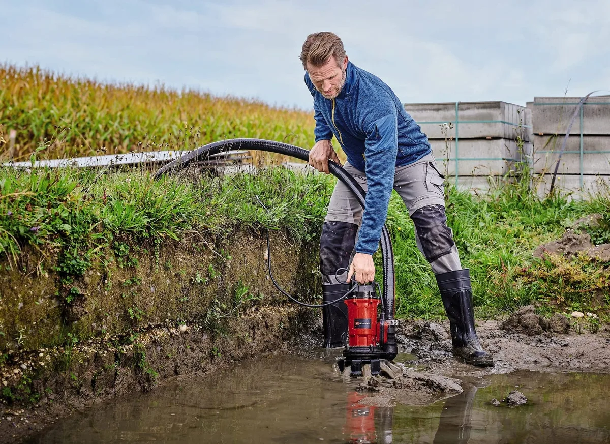 Дренажний насос Einhell GE-DP 900 Cut, 900 Вт, продуктивність 16000 л/год, висота підйому 11,5 м, максимальна глибина занурення 7