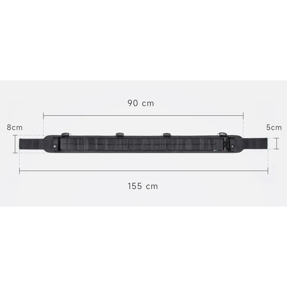 Модульний тактичний ремінь Nextorch алюміній 80-145 см чорний