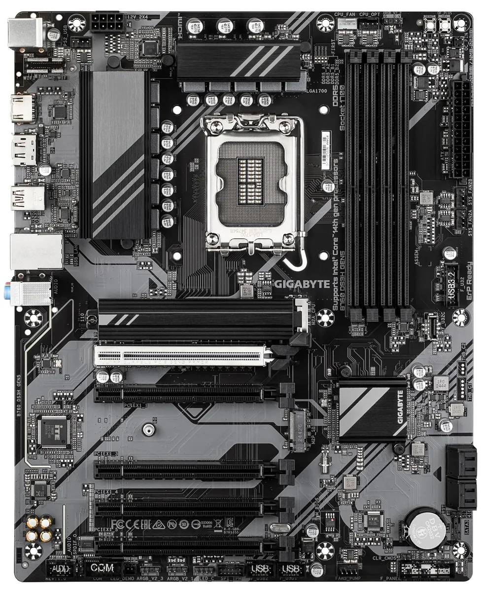 Материнська плата GIGABYTE B760 DS3H GEN5 B760 s1700 4xDDR5 M.2 HDMI DP ATX
