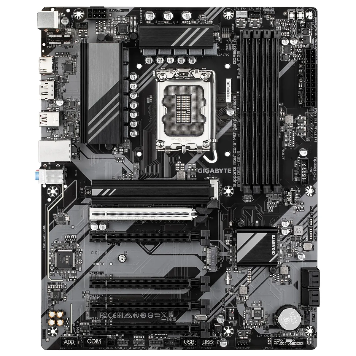 Материнская плата GIGABYTE B760 DS3H GEN5 B760 s1700 4xDDR5 M.2 HDMI DP ATX