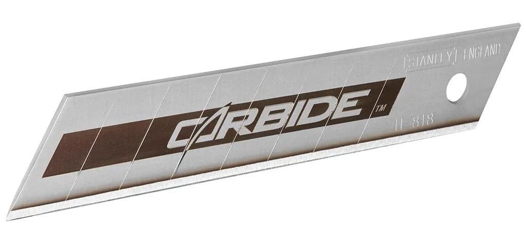 Лезо сегментоване Stanley Carbide, 18х0.55мм, упаковка 5 штук.