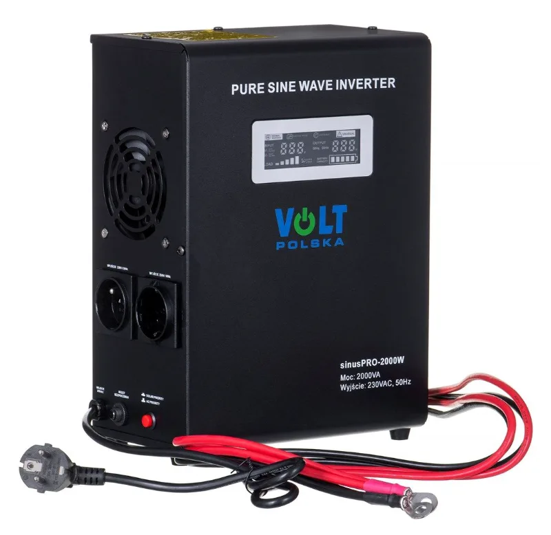 Гібридний ІБП Volt Polska 2000W 24V Чиста синусоїда 2 розетки
