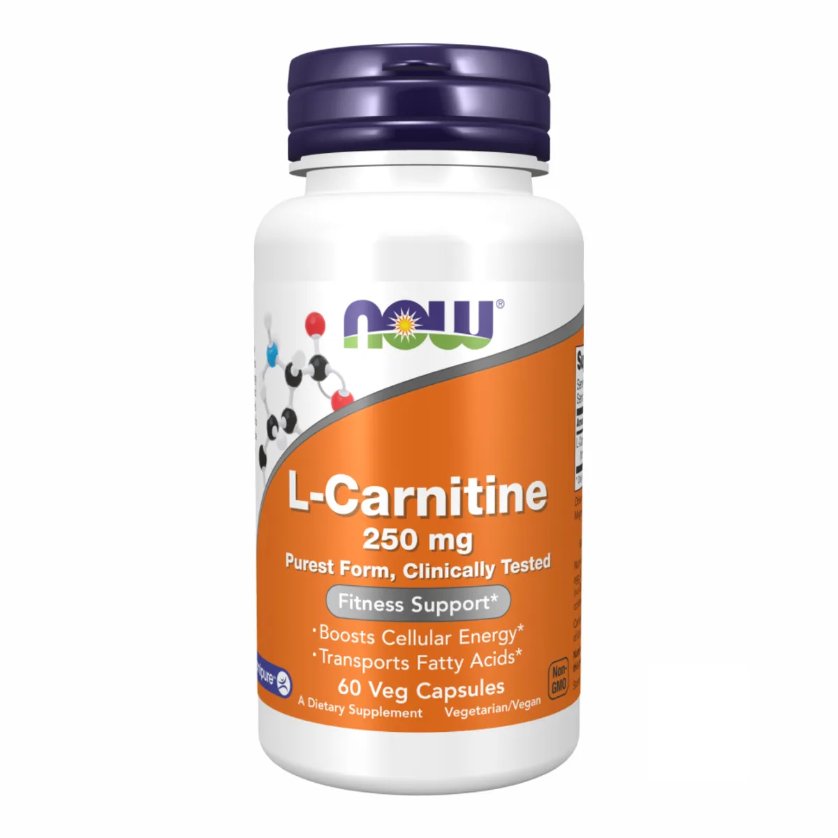 L-Carnitine 250mg NOW Foods вегетарианские капсулы 60 шт