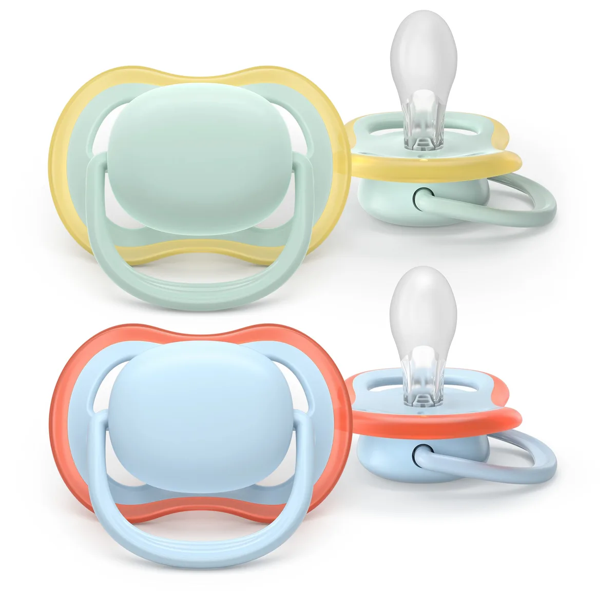 Пустышка Avent Ultra Air, 0-6 мес., 2 шт, дизайн для мальчиков.