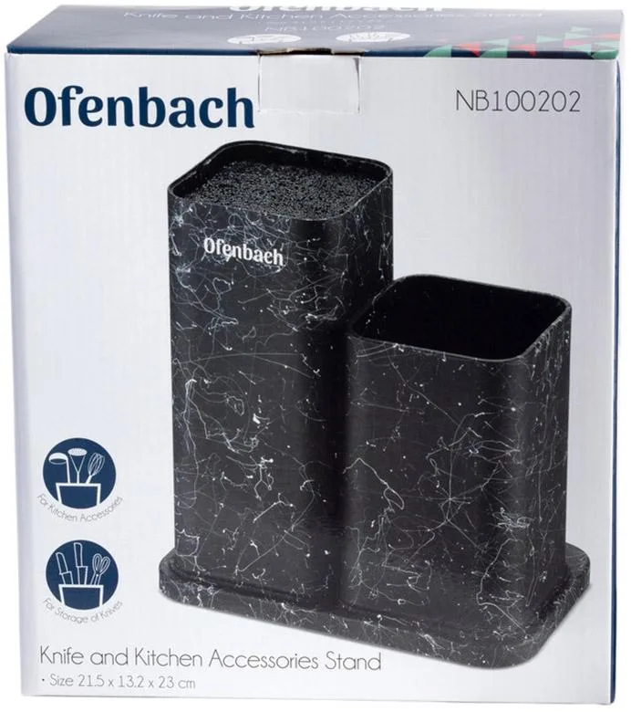 Підставка-колода Ofenbach пластикова 21,5х13х23 см чорний мармур