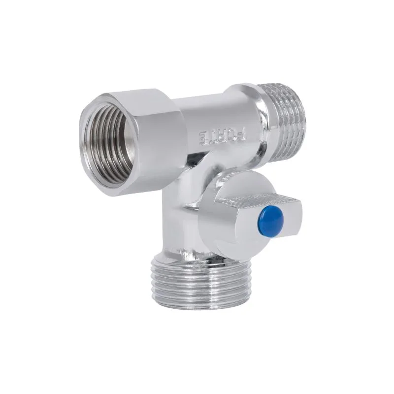 Кран кульовий 1/2"x3/4"x1/2" латунний запірний вентиль Thermo Alliance Forte