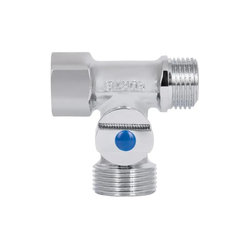 Кран кульовий 1/2"x3/4"x1/2" латунний запірний вентиль Thermo Alliance Forte