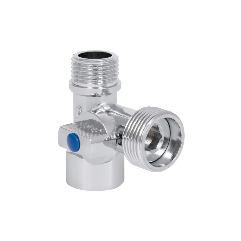 Кран кульовий 1/2"x3/4"x1/2" латунний запірний вентиль Thermo Alliance Forte