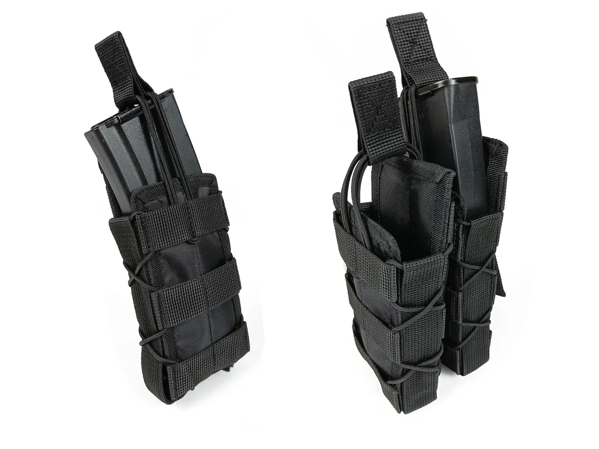 Подсумок под магазин АК РПК одинарный MOLLE Cordura 1050 черный 30 см