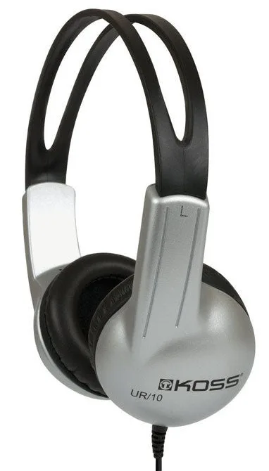 Наушники On-Ear Koss UR10, 3.5 mini-jack, 1.2м, Серый