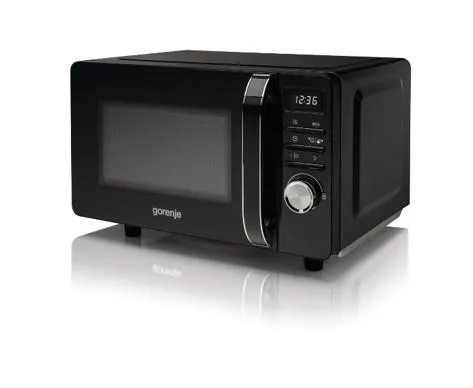 Мікрохвильова піч Gorenje, 20 л, електронне управління, 700 Вт, функція грилю, дисплей, чорного кольору.