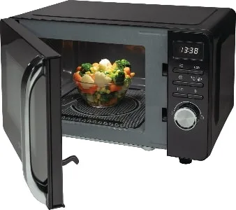 Мікрохвильова піч Gorenje, 20 л, електронне управління, 700 Вт, функція грилю, дисплей, чорного кольору.