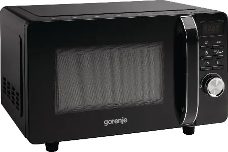 Мікрохвильова піч Gorenje, 20 л, електронне управління, 700 Вт, функція грилю, дисплей, чорного кольору.