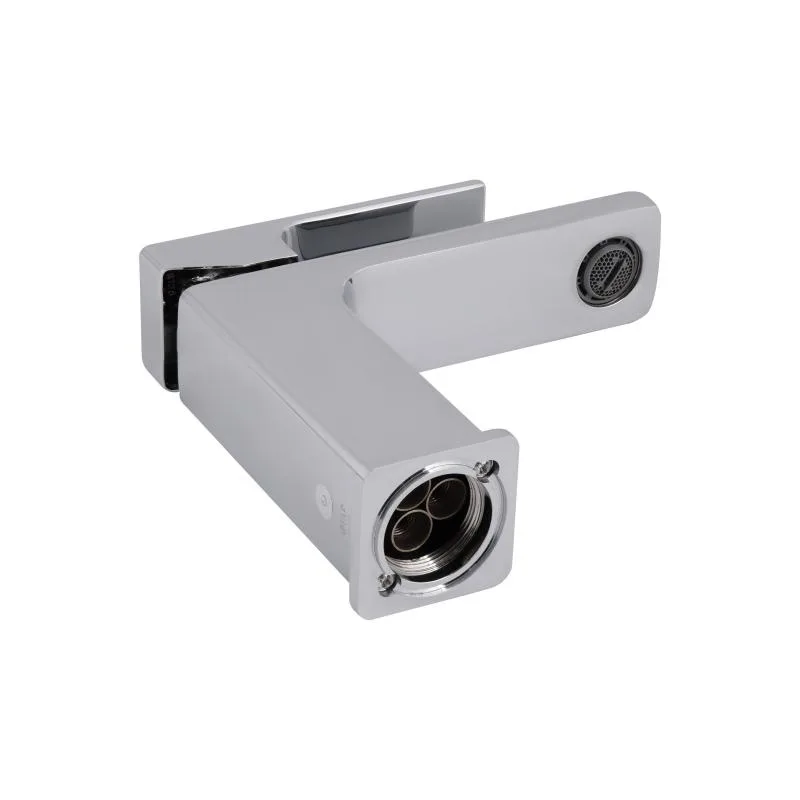 Смеситель для раковины Qtap Gemini однорычажный с гигиеническим душем латунь хром 125х106 мм