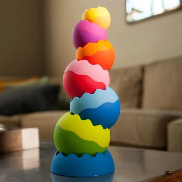 Пирамидка-балансир Fat Brain Toys пластиковая 28х11х20 см разноцветная