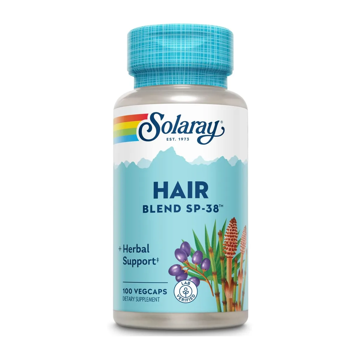 Рослинна добавка Solaray Hair Blend 100 вегетаріанських капсул для здоров'я волосся