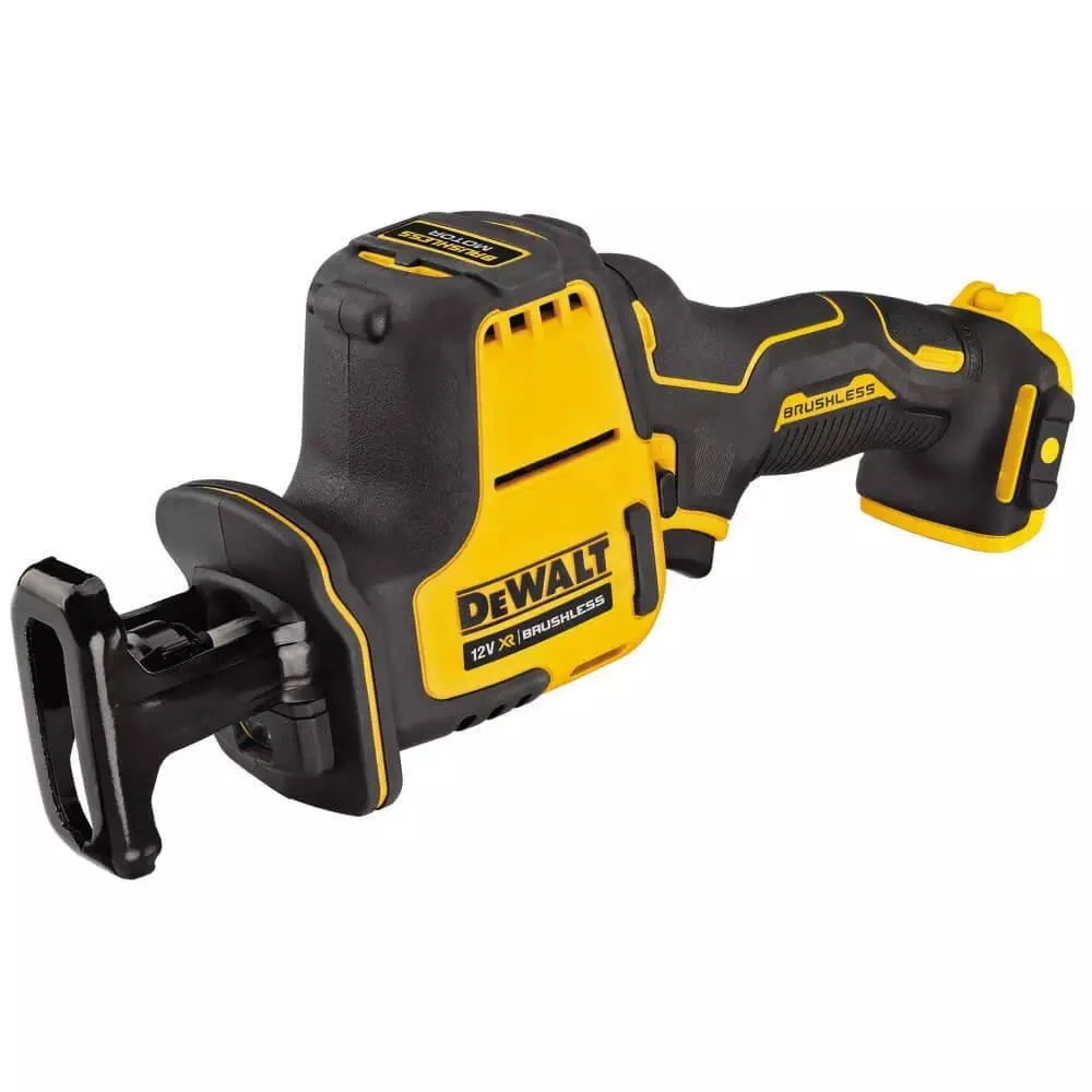 Акумуляторна шабельна пила DeWalt XR Li-ion 10.8/12В, глибина пропилу 90мм, швидкість 0-2800 об/хв, вага 1.38кг, без акумулятора т